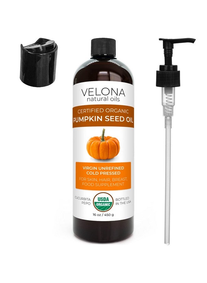 velona Elona Pumpkin Seed Oil Usda Certified Organic 16 Oz ; 100% Pure And Natural Carrier Oil ; Unrefined Cold Pressed ; Cooking Face Hair Body & Skin Care ; Use Today Enjoy Results - Image 5