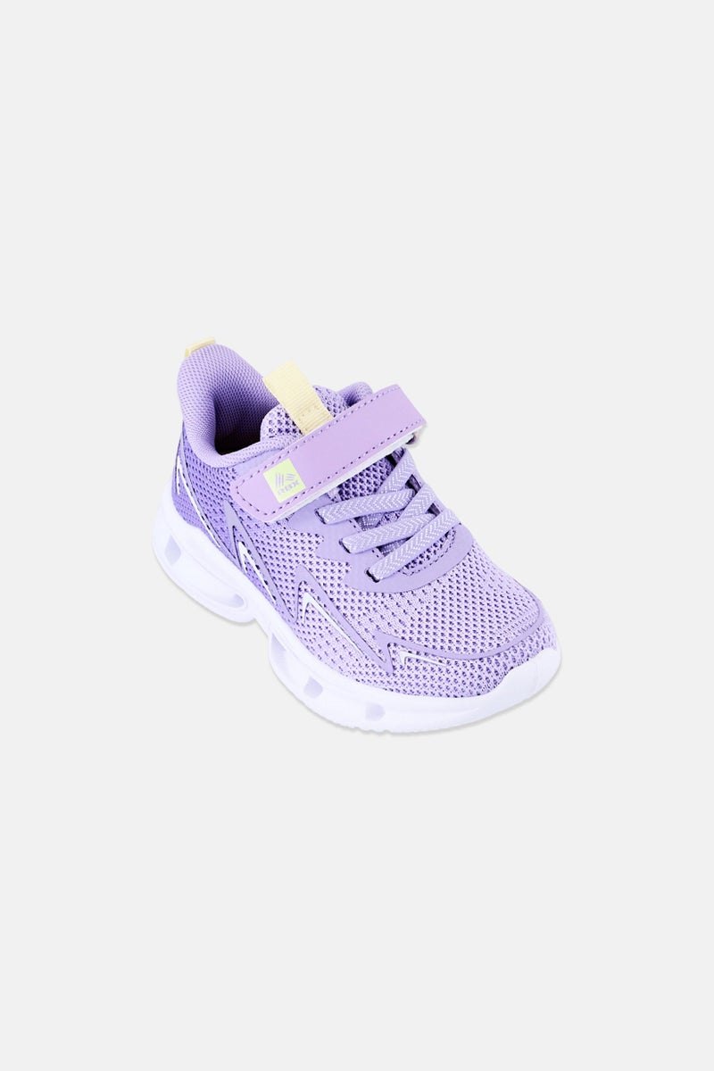 RBX Toddlers Girl Brand Logo Velcro Closure Outdoor Shoes, Purple - Image 1