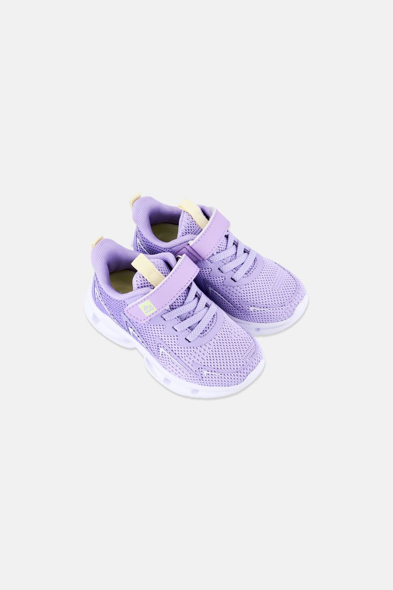 RBX Toddlers Girl Brand Logo Velcro Closure Outdoor Shoes, Purple - Image 2