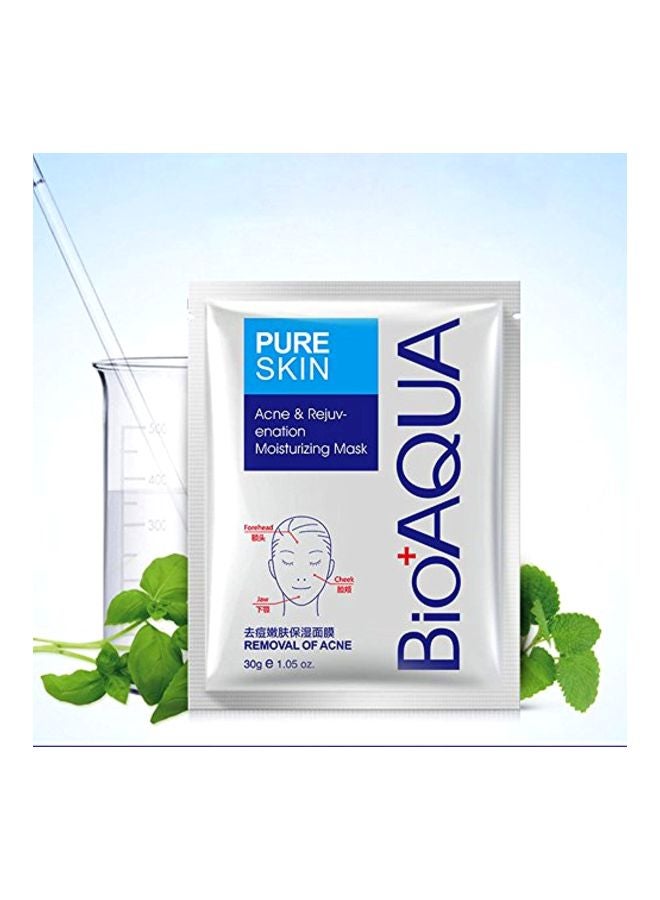 BIOAQUA PURESKIN - Acne & Rejuvenation Mask Sheet Treatment Face Rejuvenation Effective Removal Hamamelis Extract Nourishing Of (PACK OF 4 Mask Sheets = 4 x 30g) - Image 5