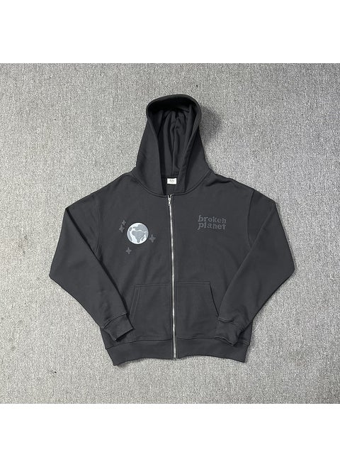 Broken Planet Graphic Hoodie  Joggers Set Style 9#