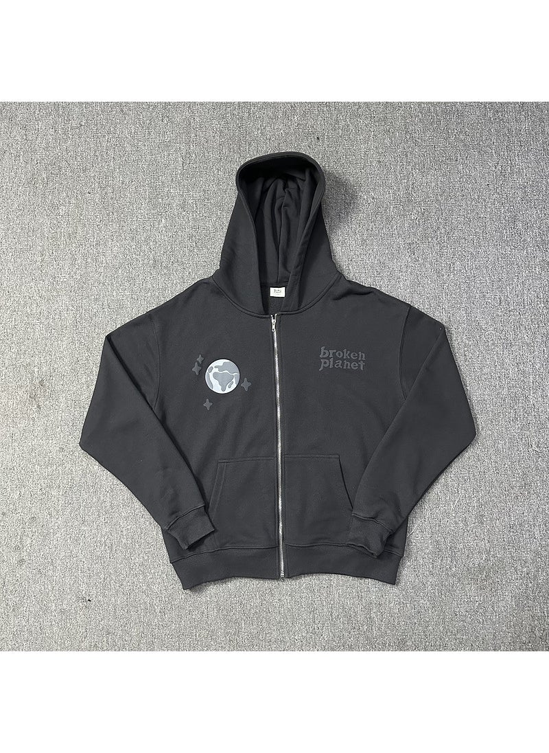 Broken Planet Graphic Hoodie  Joggers Set Style 9#