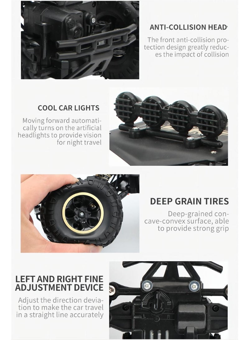 Elongdi Four-Wheel Drive Electric Remote Control Off-Road Vehicle Black - Image 4
