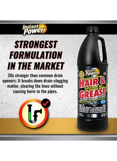 Instant Power Hair & Grease Drain Opener 1 L  - Image 3