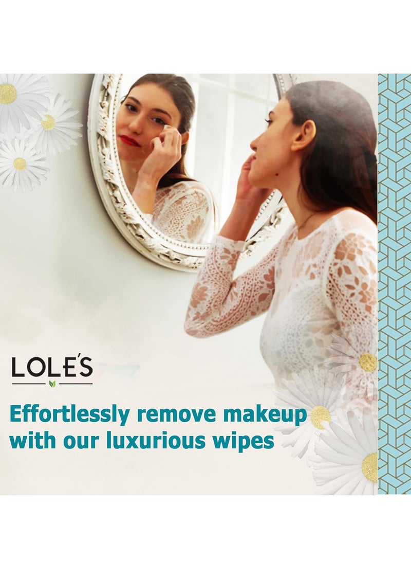 Lole's Makeup Remover Wet Wipes Cleansing Original, Pack of 2 x 25 Wipes - Image 3