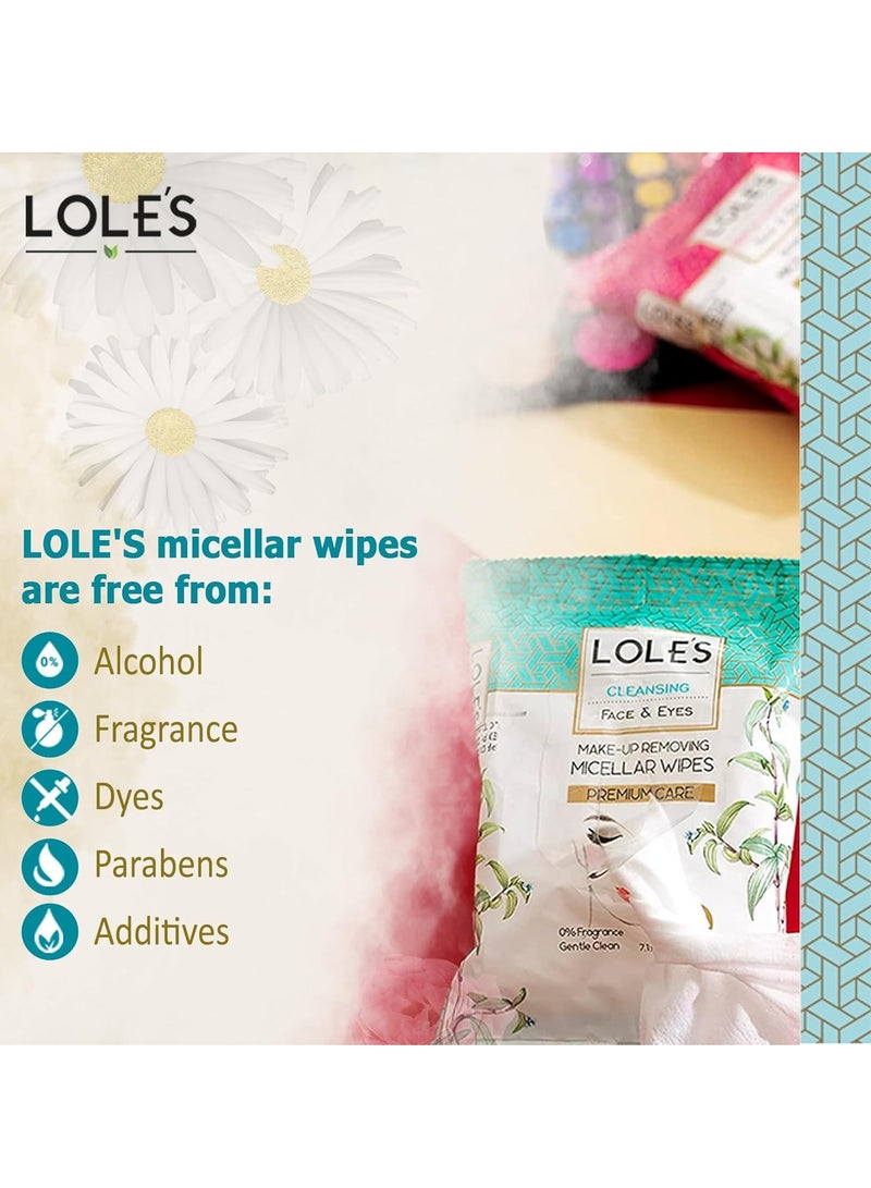Lole's Makeup Remover Wet Wipes Cleansing Original, Pack of 2 x 25 Wipes - Image 4