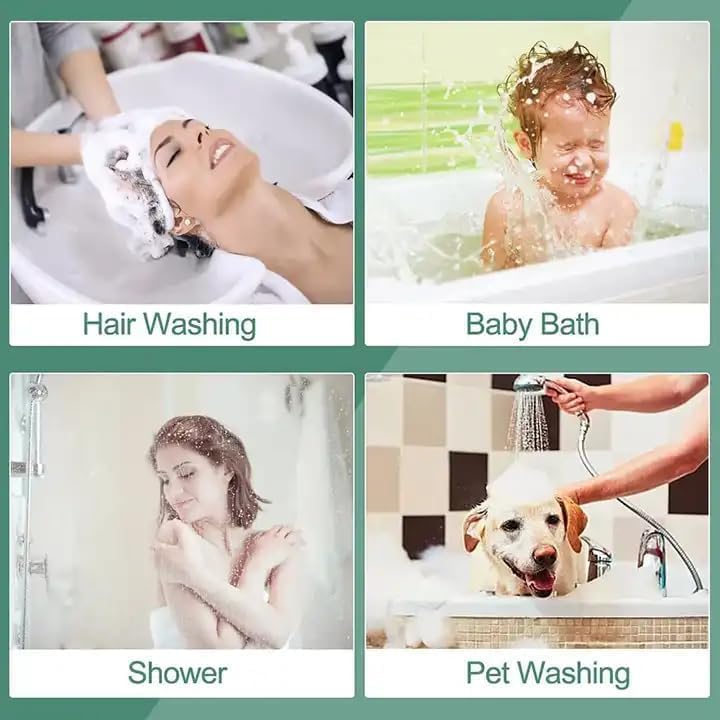 Zorzel Hand Shower Hose Sprayer Head Attaches Faucet Laundry Bathroom Kitchen Spray 360 Shampoo Heads Sink Tap Washbasin External Double Control - Image 5