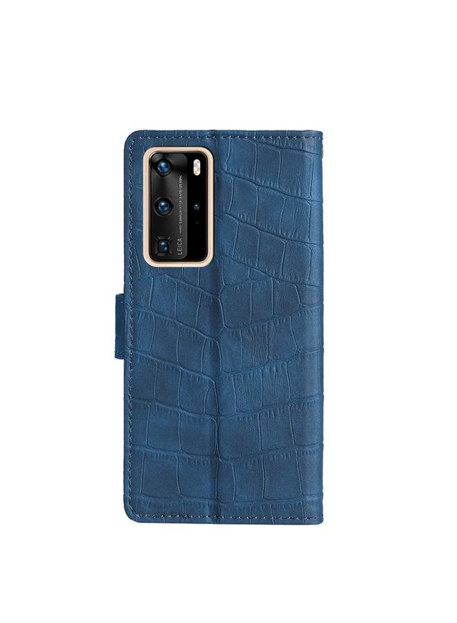 Zaboon Case For Huawei P40 Pro Skin Feel Crocodile Texture Magnetic Clasp Horizontal Flip PU Leather Case with Holder & Card Slots & Wallet - Image 3