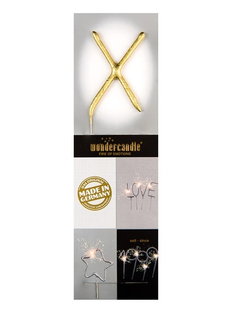 Gold Sparkler Candle X