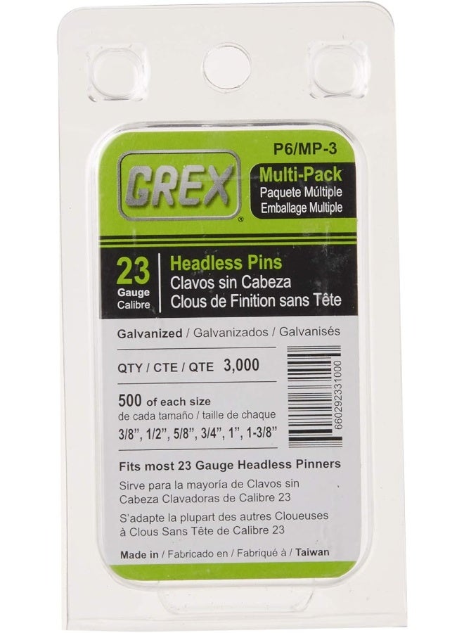 GREX P6/MP-3 23 Gauge Multi-Pack Headless Pins (3,000 per box) - Image 4