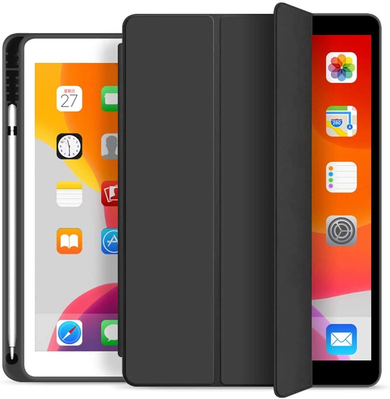 Oaky Case Compatible with iPad Air 3 2019 10.5 inch with Pencil Holder Case Cover for Air 3rd Generation 2019 Auto Sleep/Wake [Model - A2152 A2123 A2153 A2154] - Black - Image 1