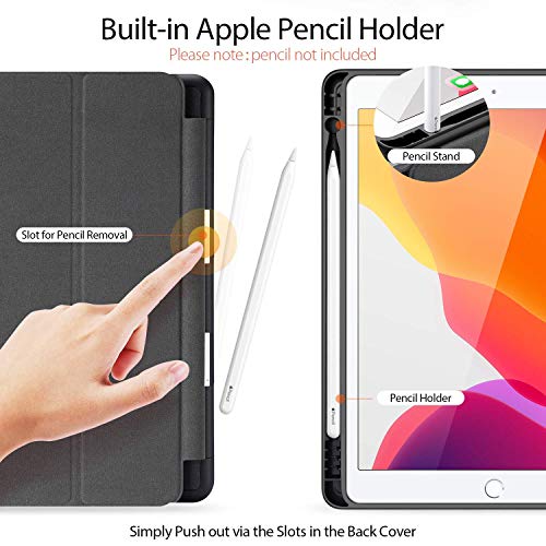 Oaky Case Compatible with iPad Air 3 2019 10.5 inch with Pencil Holder Case Cover for Air 3rd Generation 2019 Auto Sleep/Wake [Model - A2152 A2123 A2153 A2154] - Black - Image 5