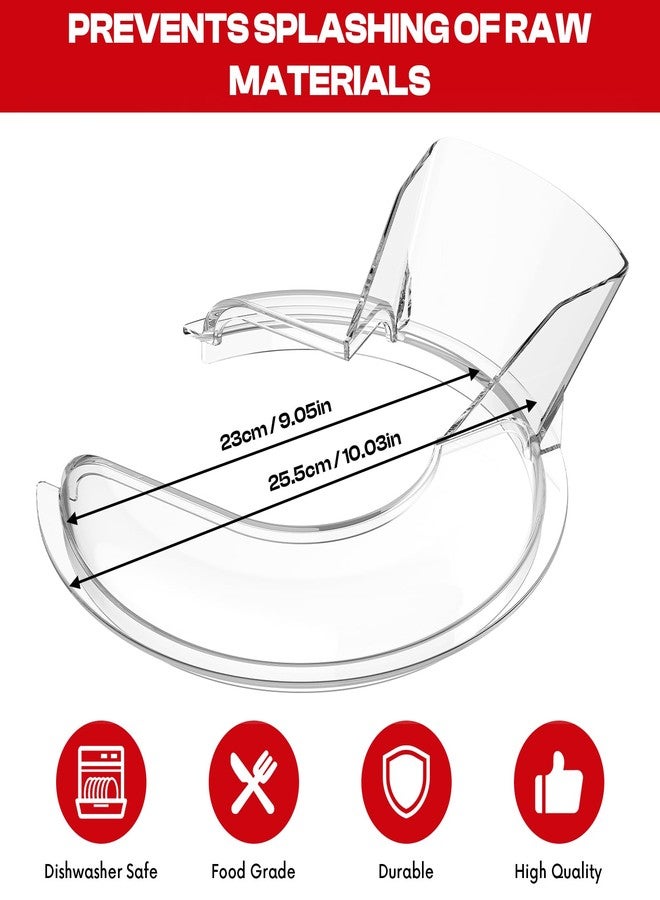 HOZODO Pouring Shield for Kitchenaid 5.5-8 QT Bowl-Lift Stand Mixer - Splash Guard Kitchen Aid Pouring Shield, As Kitchen Aid Accessories and Attachments - Image 5