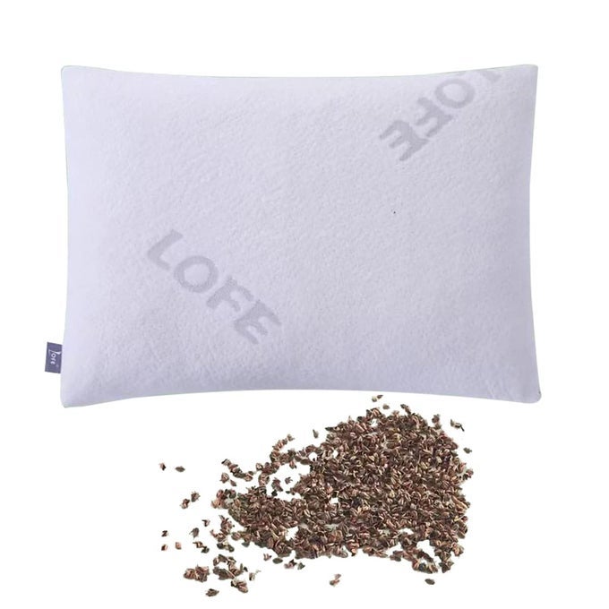 ORGANIC BUCKWHEAT PILLOW FOR SLEEPING 14X20 ADJUSTABLE LOFT BREATHABLE FOR COOL SLEEP CERVICAL SUPPORT FOR BACK AND SIDE SLEEPERSTARTARY BUCKWHEAT HULLS A REMOVABLE PILLOWCASE