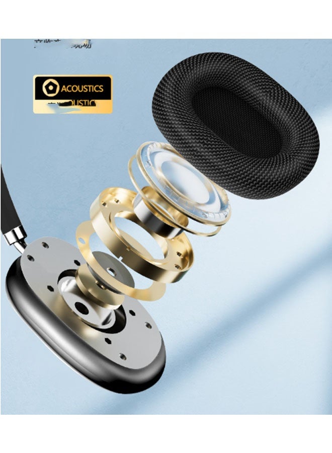 Bluetooth and wired connection dual-mode headphones Gaming Bluetooth headset Enhanced battery life edition Music headphones Retractable design Bluetooth 5.3 gaming headset Noise-cancelling over-ear headphones (Black) - Image 3