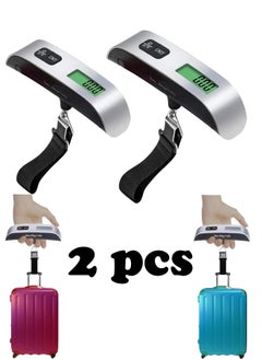 Sunvox 2 Pcs Digital Hanging Luggage Scale Portable Handheld Baggage Scale for Travel Suitcase Scale for Traveling with LCD Display 50kg/110lb ((2Pcs))  - Image 1