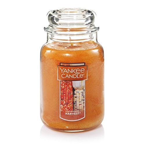 YANKEE CANDLE شمعة يانكي كاندل هارفيست المعطرة، جرة كلاسيكية كبيرة 22 أونصة، شمعة عطرية ذات فتيل واحد، أكثر من 110 ساعات من وقت الاحتراق، شمعة خريفية في جرة صيدلية، شمعة خريف معطرة للمنزل - Image 4