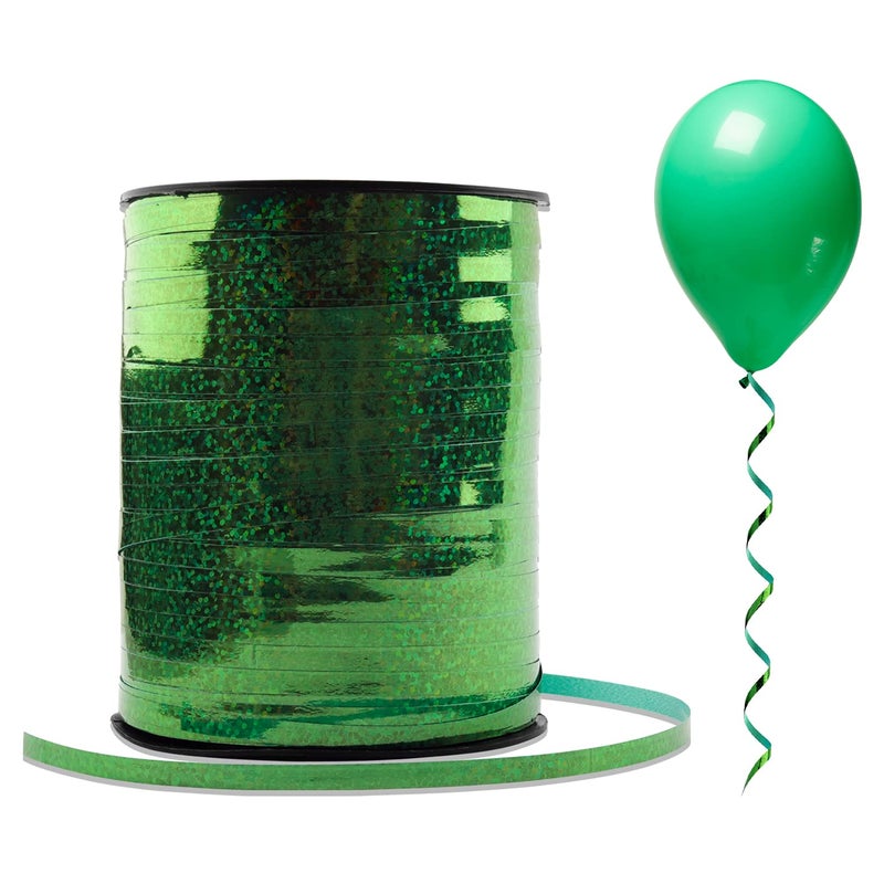 Curling Ribbon500 Yards Crimped Curling Ribbon Metallic Balloon Ribbon Shiny Wrapping Ribbon for Wedding Birthday PartyBaby Shower CraftsWrapping Hair School Green