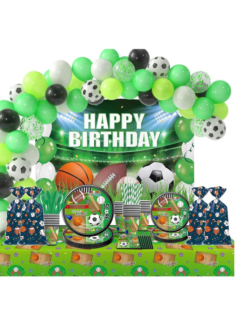 Excefore 50 Cellophane Treat Bags with Twist Ties, Baseball, Soccer, Football, Basketball Themed Goodies for Birthdays - Image 3