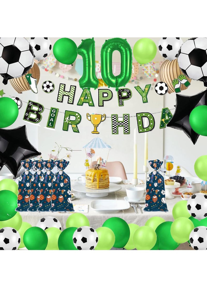 Excefore 50 Cellophane Treat Bags with Twist Ties, Baseball, Soccer, Football, Basketball Themed Goodies for Birthdays - Image 4