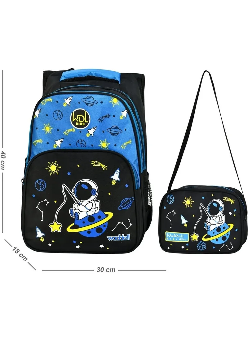Masho Trend Astronaut School Bag with Fishing Rod + Nutrition + Water Bottle - Space Bag Primary School Bag Backpack