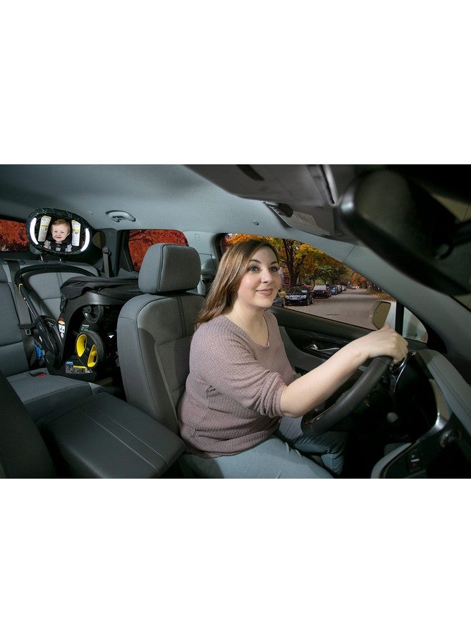 Nuby LED Light Backseat Baby Car Mirror with Remote Controlled Light, Wide View Shatter Resistant Mirror, Adjustable, Night Sky - Image 2