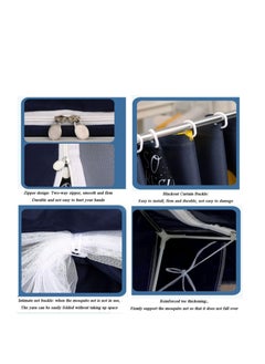 XiuWoo Bed Canopy Tents Curtain Blackout Curtain Single Bed Tent Curtain Student Shading Cloth Bed Canopy Mosquito Net Student Sleep Privacy Protection  - Image 3