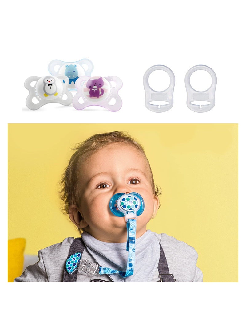 Y&D Soft Silicone Baby Pacifier Clips Holders, Transparent Adapter Rings Holder Nipple Rings, Soother Teething Ribbon Clip, 15Pcs - Image 5
