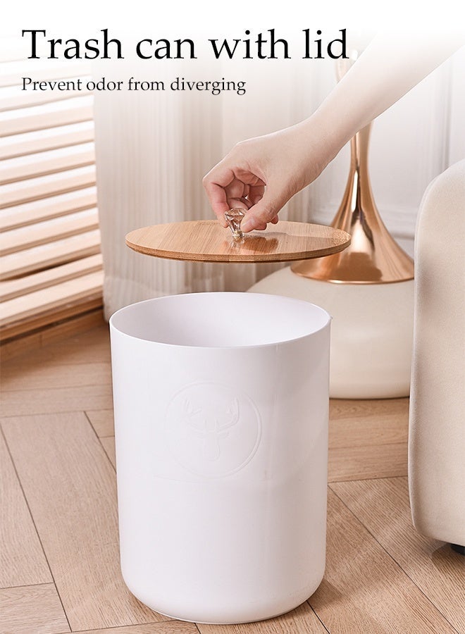 DUNISO 6 Pieces Bathroom Accessories Set , Plastic Bath Set with Trash Can,Toilet Brush,Soap Dispenser,Soap Dish and Lotion Set ,Toothbrush cup, Toothbrush Holder (White) - Image 4