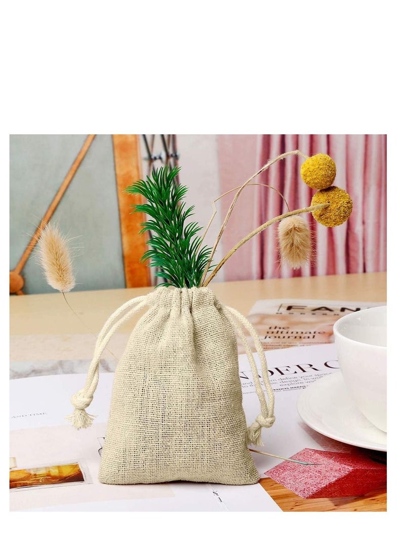 MARKQ [Pack of 12] Burlap Bags with Drawstring [10 x 14 cm] - Hessian Jute Gift Bags for Wedding Gifts, Jewelry, Candy & Party Favors  - Image 4