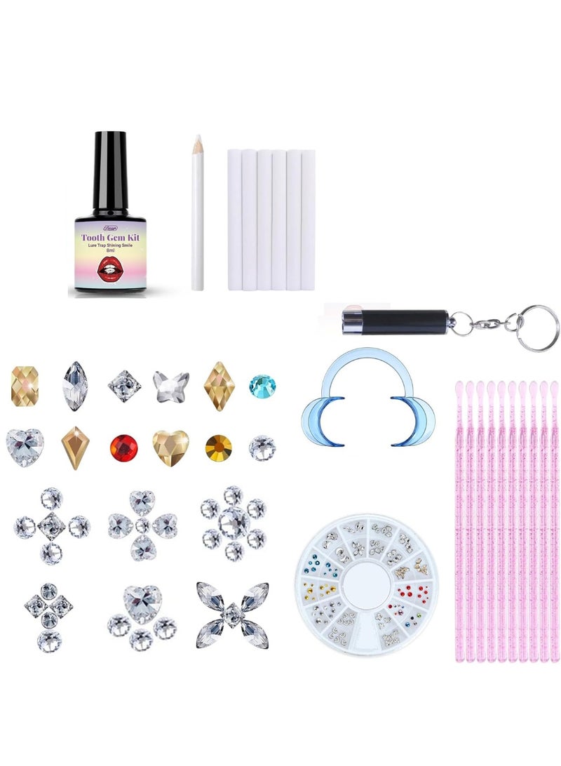 LUNOON DIY Tooth Gem Kit – 120 Sparkling Crystals for Teeth, Fashionable Tooth Jewelry Starter Kit, Professional Teeth Gems Kit for Personal Style - Image 1