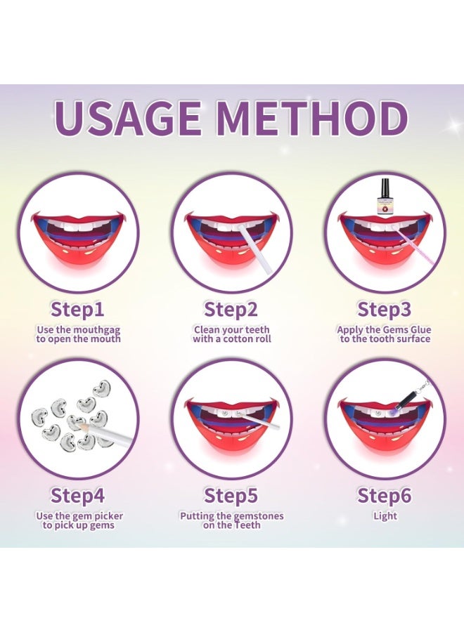 LUNOON DIY Tooth Gem Kit – 120 Sparkling Crystals for Teeth, Fashionable Tooth Jewelry Starter Kit, Professional Teeth Gems Kit for Personal Style - Image 3