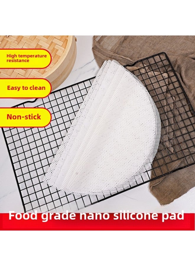 Silicone Steamer Pad Food Grade Steamed Cloth Household Non-Stick Steamed Steamed Cloth Steamed Bread Steamed Buns Steamed Buns Steamed Buns Steamed Paper Cushion-Dimensions:Food Grade Silicone Pad 17cm - Image 4