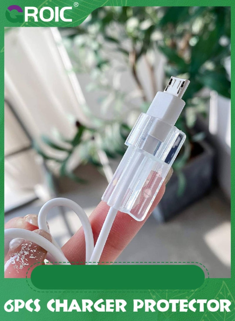 GROIC 6 Pcs Cute Cable Protector for iPhone Charger, Anime Pattern 4 End Protectors, 2 Silicone Spiral Protection Ropes, Cable Protector, Charging Cord Protector, Cable Chomper for iPad Charger Saver - Image 3