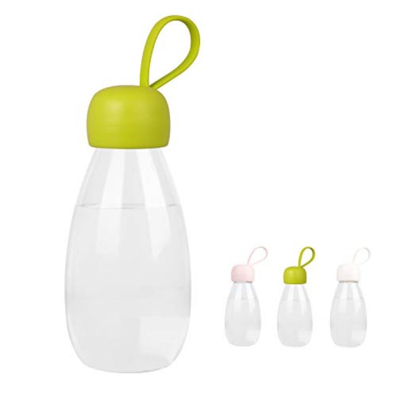 BPA Free Water Bottle, /360ml Cute Water Bottle with Carrying Strap, Ideal for Boys Girls Students Women Healthy Hydration-Green - Image 1