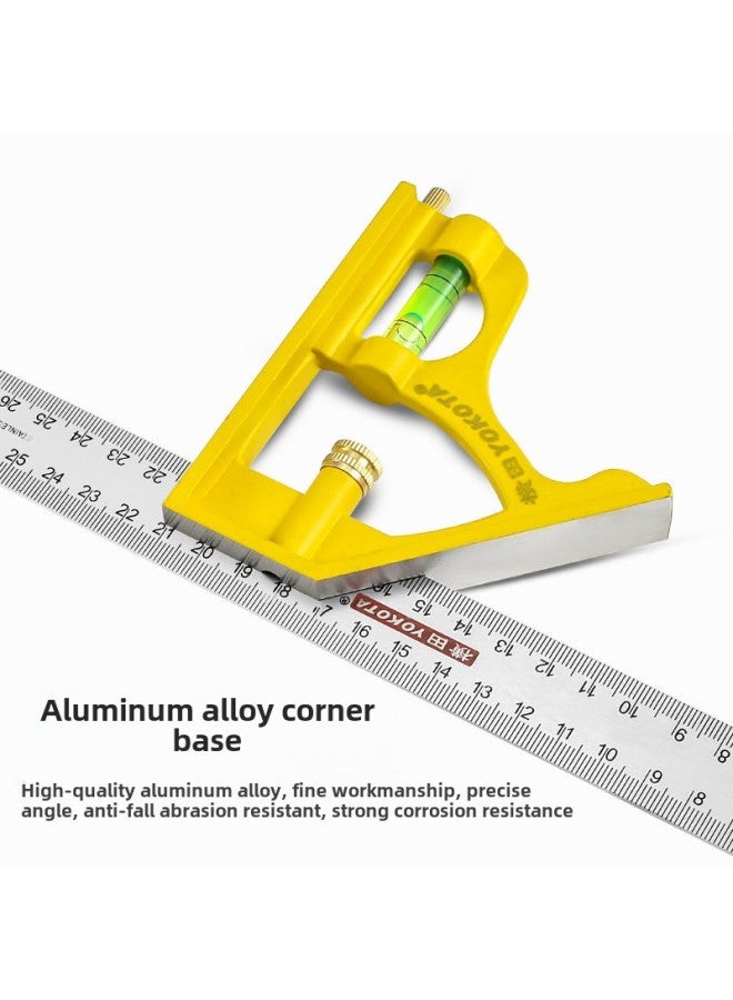 Genuine Huantian Woodworking Special Tools High-precision Stainless Steel Multi-function Laser Scale Combination Movable Square Ruler-Model:Horizontal Field 5318 Combination Square  - Image 2