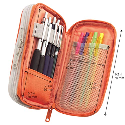 LIHIT LAB Double Pen Case, 3.3 x 6.9", Blue (A7660-8) (A-7660-8) - Image 2