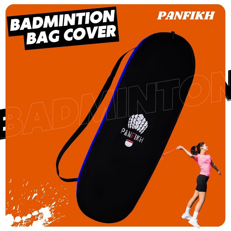 PANFIKH Polyester Waterproof Badminton Bag - Single Shoulder Kit With Zipper | Unisex Squash Cover | Gear Accessories and Racket Cover, Blue - Image 2