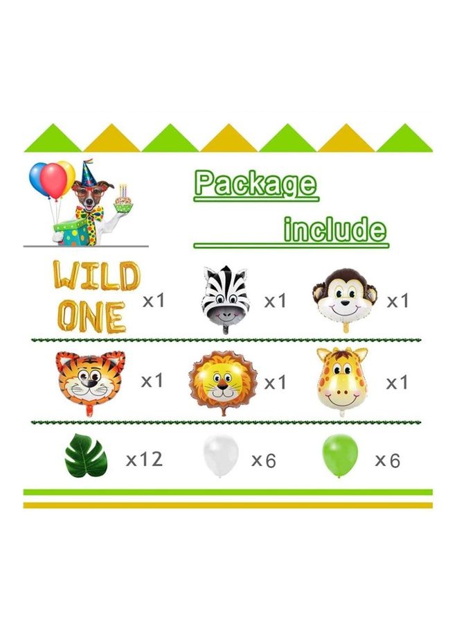 إسكدنيا مجموعة بالونات وايلد ون وأوراق نخيل صناعية - Image 2