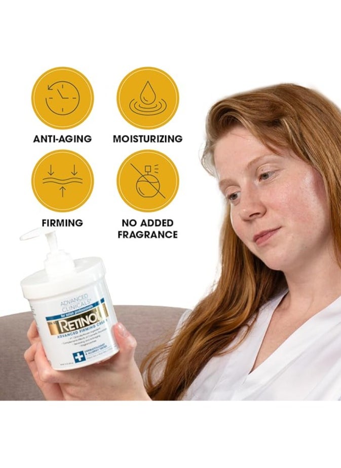 أدفانسد كلينيكال - Advanced Clinicals, ريتينول، كريم شد متقدم، 16 أونصة (454 جم) - Image 1