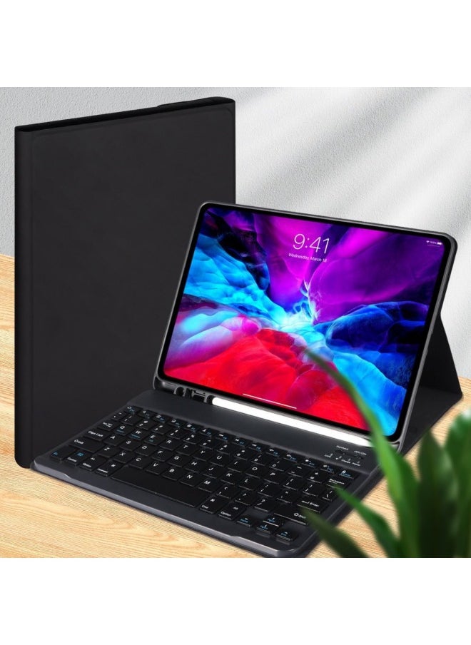 Generic - For IPad2024 Air6 Can Be Equipped With Wireless Bluetooth Keyboard Protective Cover 10 Generation Pen Slot Soft Case Air13-Color:White Ice Blue + Keyboard-Applicable Model:Air4/air5/air6( 10.9inch ) Universal - Image 1