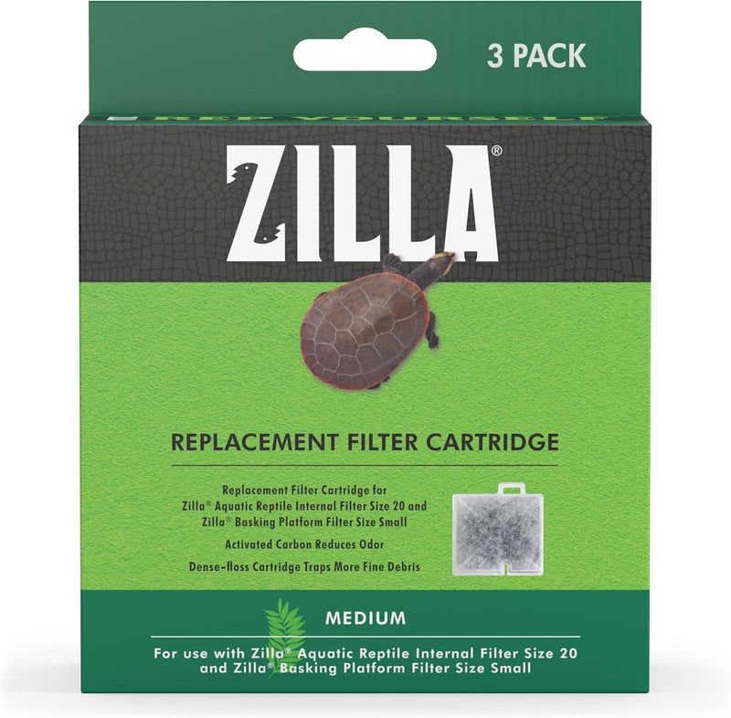 Zilla Reptile Terrarium Filter Replacement Cartridges, Medium, 3-Pack - Image 3