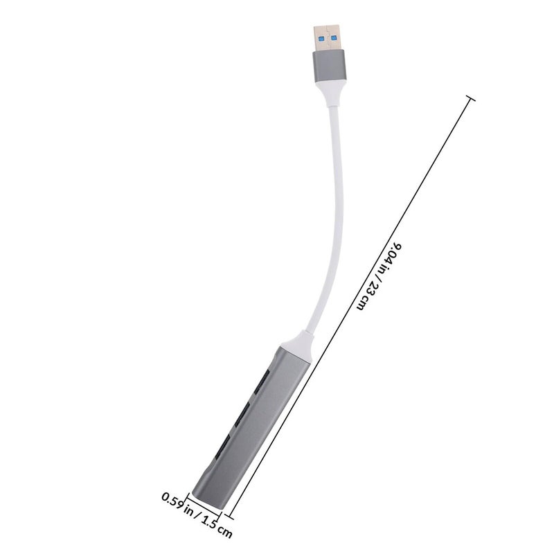 Multi Port USB Hub Expander Space Gray Portable for Laptop Desktop Office Travel - Image 3