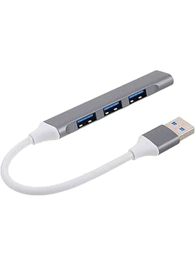 Multi Port USB Hub Expander Space Gray Portable for Laptop Desktop Office Travel - Image 1