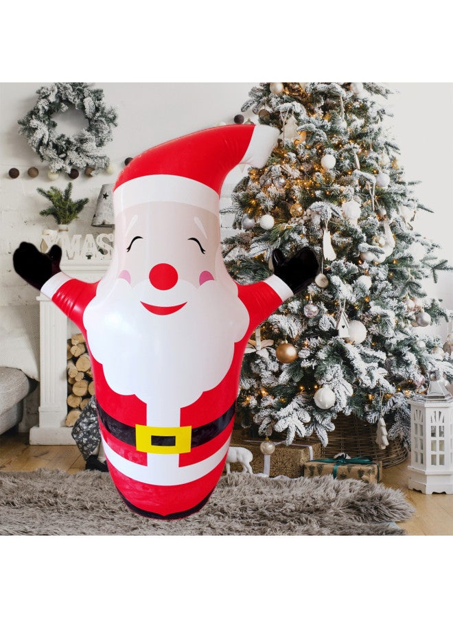 Cross Border Snowman Santa Claus Toy Tumbler  Pumpkin Man Party Decoration Gas Model-Color:White Ghost Ghost Tumbler Plus Foot Pump  - Image 4
