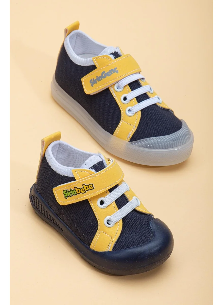 Dilimler Ayakkabı Şirinbebe Şiringenç Linen Yellow Boy İlkadım Baby Child Shoes