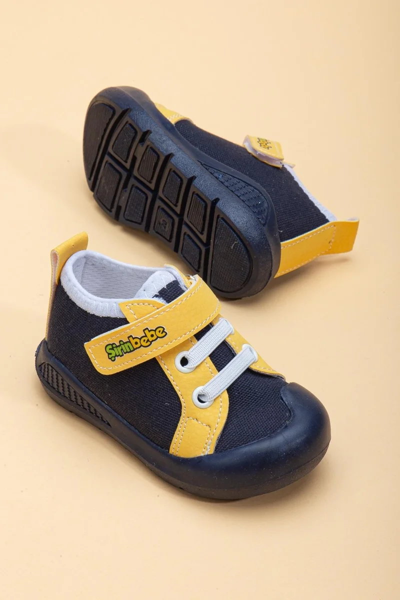 Dilimler Ayakkabı Şirinbebe Şiringenç Linen Yellow Boy İlkadım Baby Child Shoes