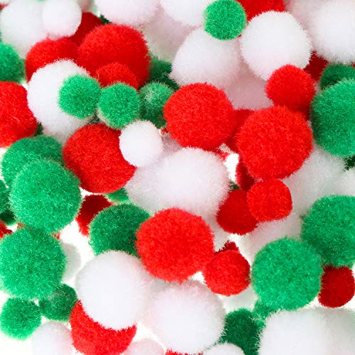 Sumind 300 Pcs Valentines Pom Poms Mini Craft Assorted Red White Pink Fluffy Balls Small Craft for Valentine‘s Day DIY Home Party Decorations, 3 Sizes 3 Colors - Image 5