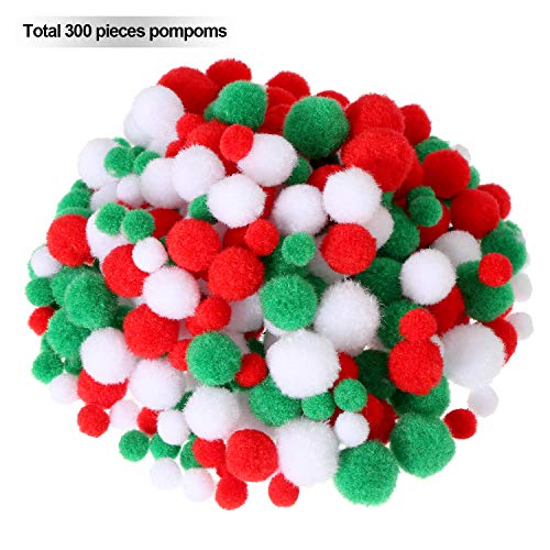 Sumind 300 Pcs Valentines Pom Poms Mini Craft Assorted Red White Pink Fluffy Balls Small Craft for Valentine‘s Day DIY Home Party Decorations, 3 Sizes 3 Colors - Image 2