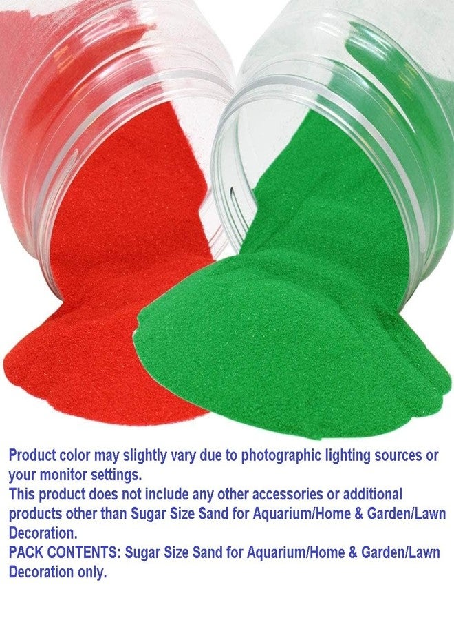 Quantum Retail Sugar Size Crystal/Quartz Silica Sand for Home and Garden Decor; Aquarium Substrate; Terrarium, Aquarium Decorative Sand ; Colour: Red + Green (1 KG Green Sand+ 1 KG Red Sand) - Image 5